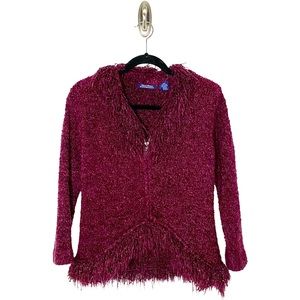 WIND RIVER FULL ZIP FRINGE CARDIGAN SIZE S/M